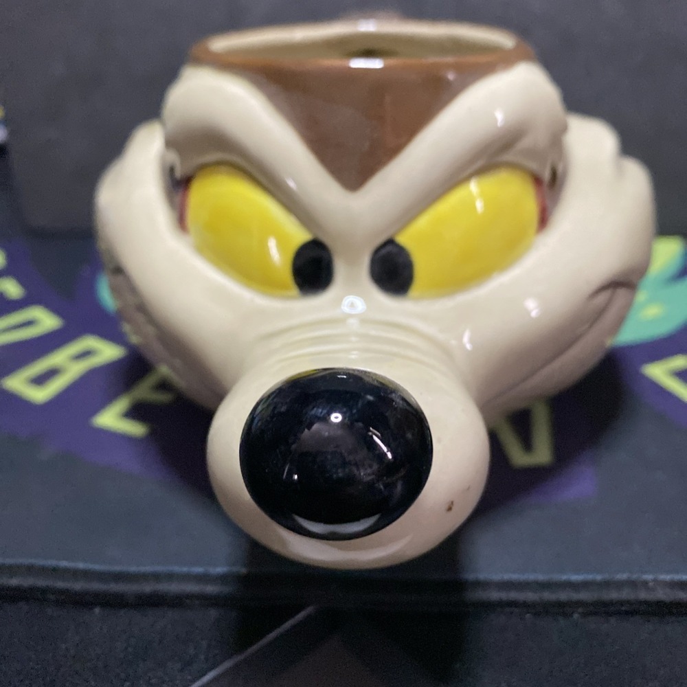 Applause 1989 ceramic Looney Tunes/Wile Coyote figure/head coffee mug  Vintage